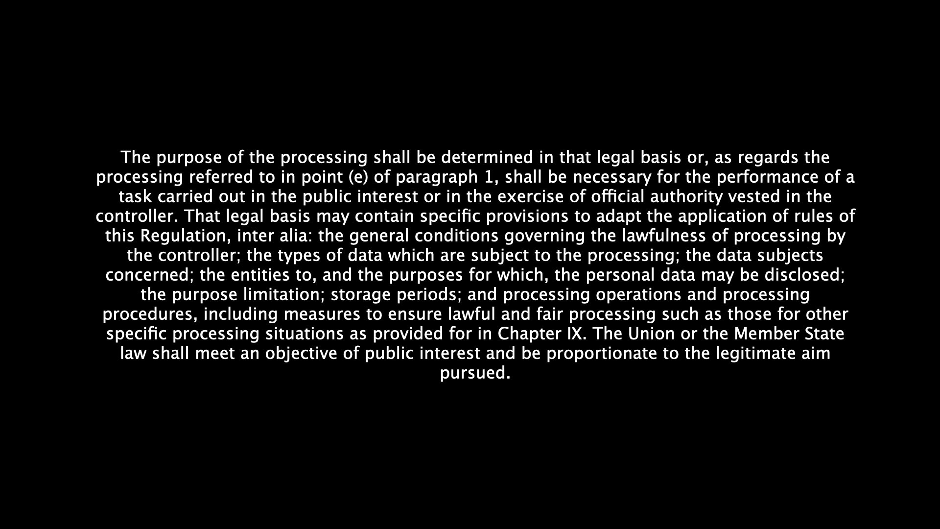 Before: a whole paragraph of curriculum text on a black background.